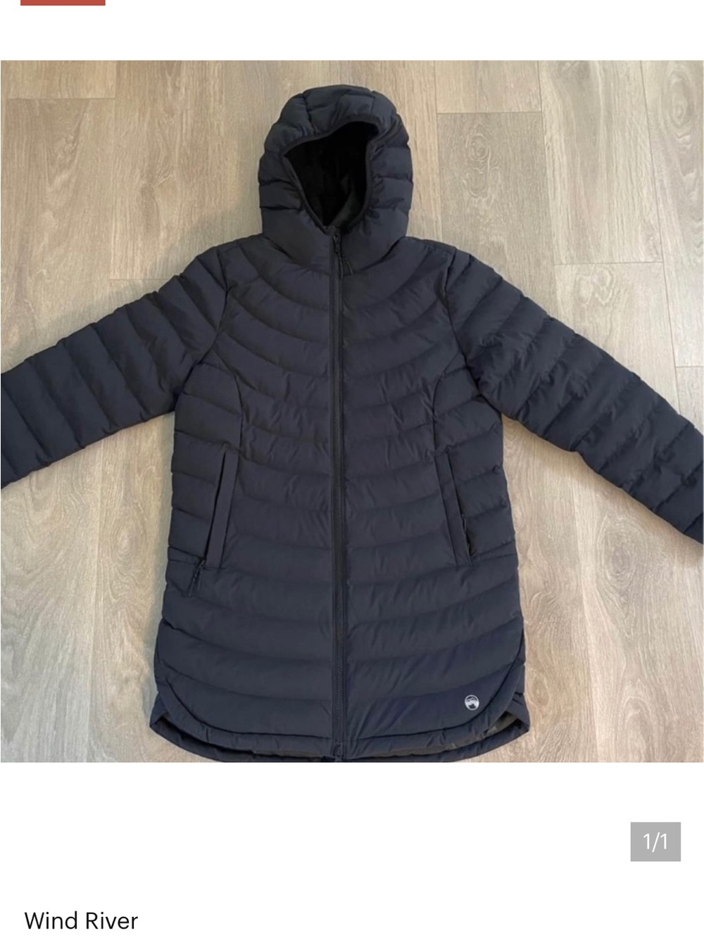 Women's WindRiver Black Hooded Puffer Jacket